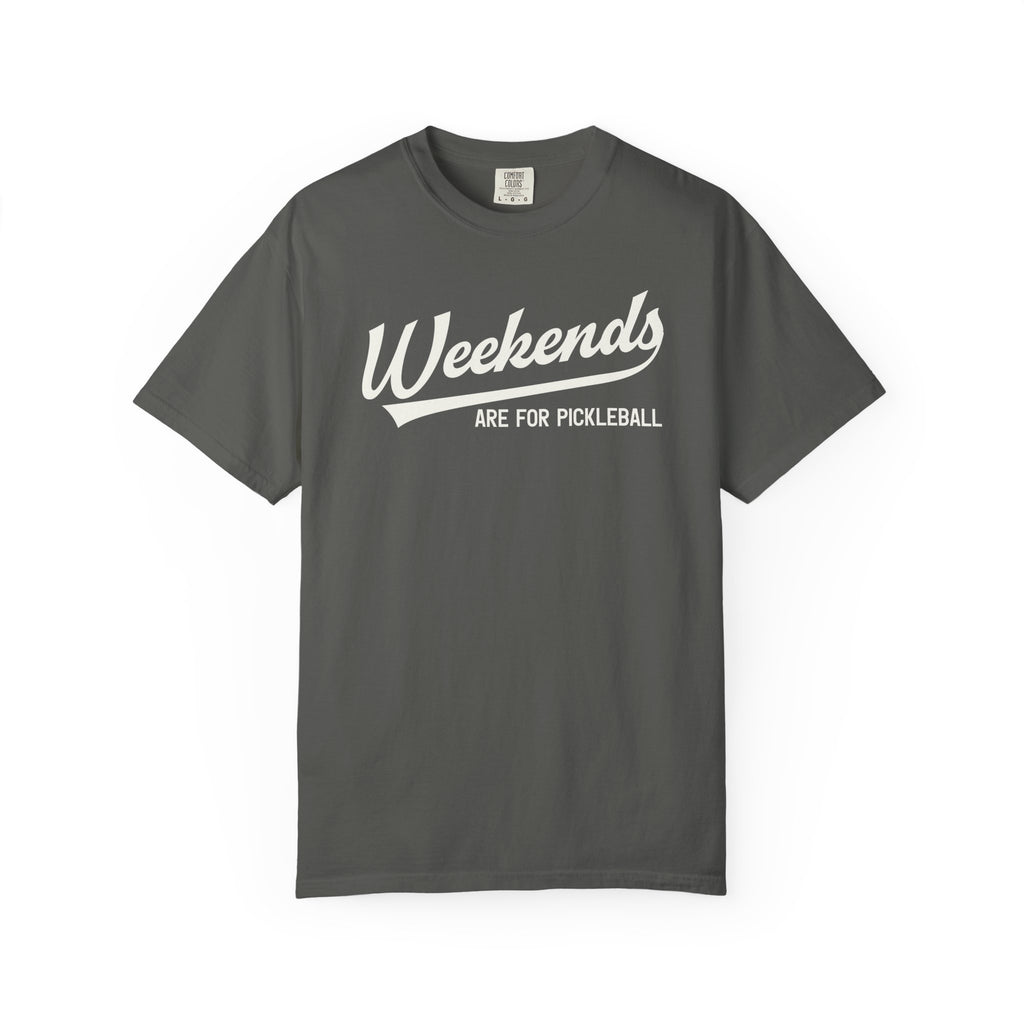 Weekends Are For Pickleball Script Tee
