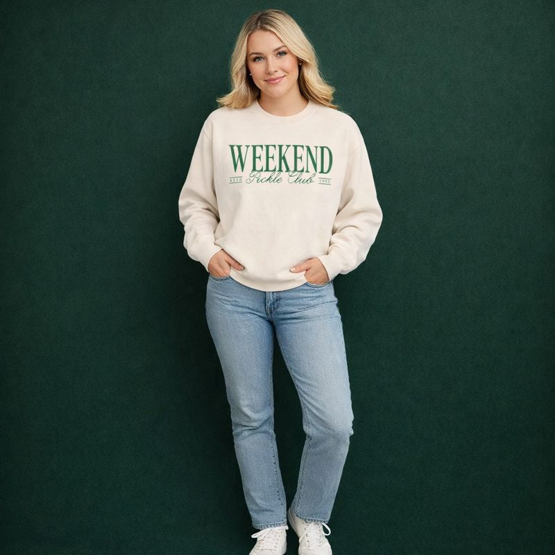Weekend Pickle Club Script Sweatshirt
