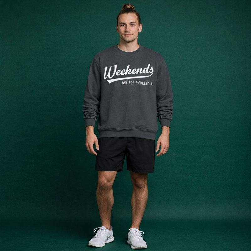Weekends Are For Pickleball Script Sweatshirt