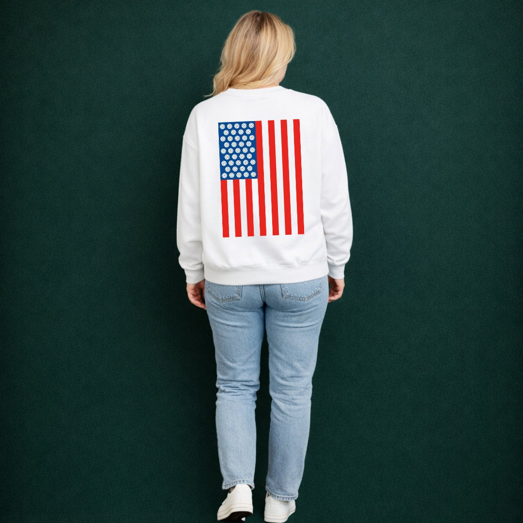 Pickleball USA Flag Sweatshirt