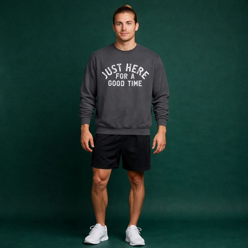 Here For A Good Time Distressed Sweatshirt